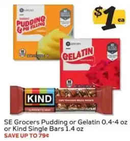 Winn Dixie Se Grocers Pudding or Gelatin or Kind Single Bars offer