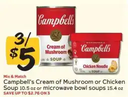 Winn Dixie Campbell's Cream of Mushroom or Chicken Soup offer