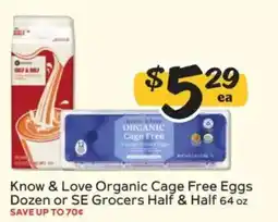 Winn Dixie Know & Love Organic Cage Free Eggs offer