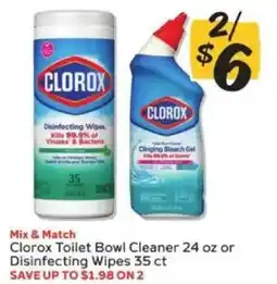 Winn Dixie Clorox toilet bowl cleaner or disinfecting wipes offer
