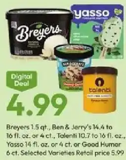 Stater Bros Breyers ice cream offer