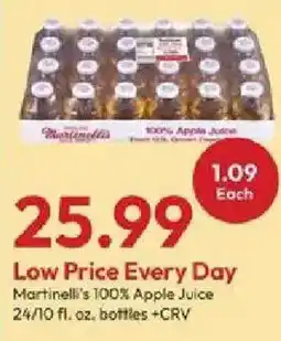 Stater Bros Martinelli's 100% Apple Juice offer