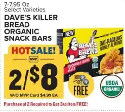 Food Lion Dave's killer bread organic snack bars offer