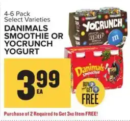 Food Lion Danimals smoothie or yocrunch yogurt offer