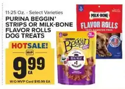 Food Lion Purina Beggin' Strips or Milk-Bone Flavor Rolls Dog Treats offer