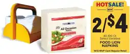 Food Lion Food Lion napkins offer