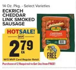 Food Lion Eckrich cheddar link smoked sausage offer