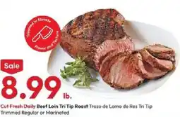 Stater Bros Cut Fresh Daily Beef Loin Tri Tip Roast offer