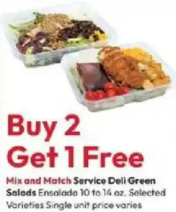 Stater Bros Service Deli Green Salads Ensalada offer