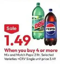 Stater Bros Pepsi 2 Ltr. Selected Varieties offer