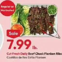 Stater Bros Cut Fresh Daily Beef Chuck Flanken Ribs offer