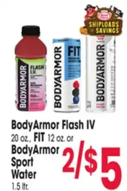 Jewel-Osco BodyArmor Flash IV 20 oz., FIT 12 oz. or BodyArmor Sport Water 1.5 ltr offer