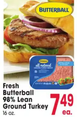 Jewel-Osco Fresh Butterball 98% Lean Ground Turkey offer