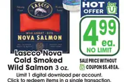 Jewel-Osco Lascco Nova Cold Smoked Wild Salmon offer