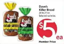 Safeway Dave's Killer Bread offer