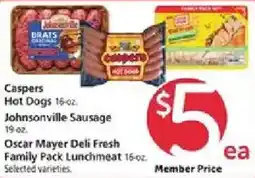 Safeway Caspers Hot Dogs offer