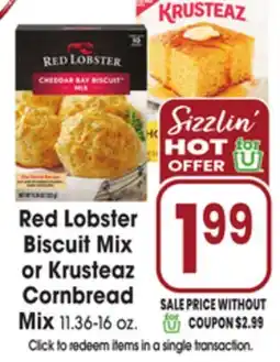 Jewel-Osco Red Lobster Biscuit Mix or Krusteaz Cornbread Mix offer