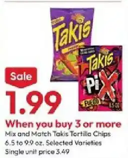 Stater Bros Mix and Match Takis Tortilla Chips offer