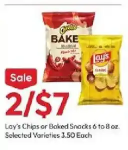 Stater Bros Lay's Chips or Baked Snacks offer