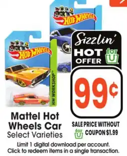 Jewel-Osco Mattel Hot Wheels Car offer