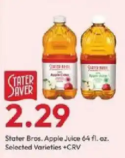 Stater Bros Stater Bros. Apple Juice offer