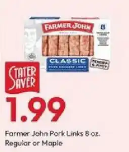Stater Bros Farmer John Pork Links offer