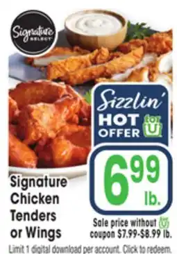 Jewel-Osco Signature Chicken Tenders or Wings offer