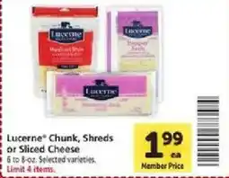 Safeway Lucerne Chunk, Shreds or Sliced Cheese offer