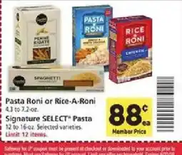 Safeway Pasta Roni or Rice-A-Roni Signature SELECT Pasta offer