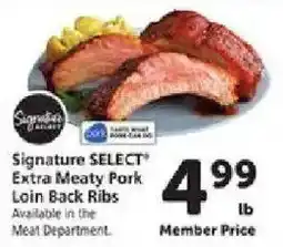 Safeway Signature SELECT Extra Meaty Pork Loin Back Ribs offer