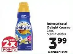 Safeway International Delight Creamer offer