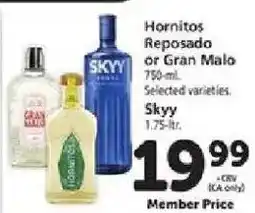 Safeway Hornitos Reposado or Gran Malo offer