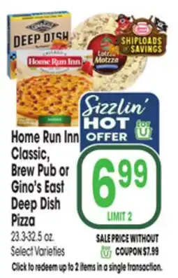 Jewel-Osco Home Run Inn Classic, Brew Pub or Gino's East Deep Dish Pizza offer
