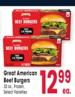 Jewel-Osco Great American Beef Burgers offer