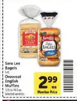 Safeway Sara Lee Bagels offer