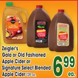Jewel-Osco Zeigler's Gala or Old Fashioned Apple Cider or Signature Select Blended Apple Cider offer