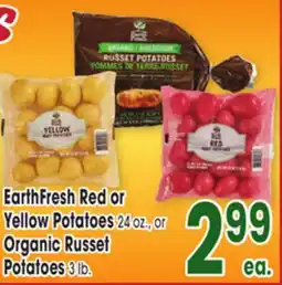 Jewel-Osco EarthFresh Red or Yellow Potatoes 24 oz., or Organic Russet Potatoes 3 lb offer