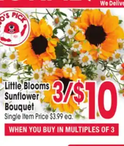 Jewel-Osco Little Blooms Sunflower Bouquet offer