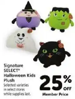 Safeway Signature Select Halloween Kids Plush offer