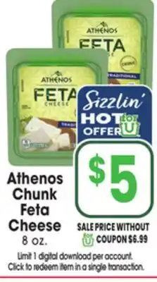 Jewel-Osco Athenos Chunk Feta Cheese offer
