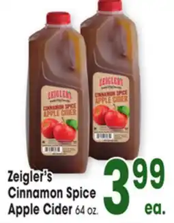Jewel-Osco Zeigler's Cinnamon Spice Apple Cider offer