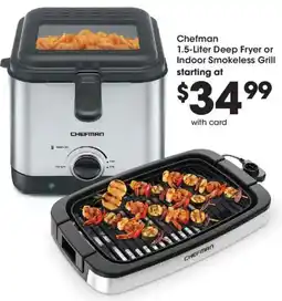 King Soopers Chefman 1.5-Liter Deep Fryer or Indoor Smokeless Grill offer