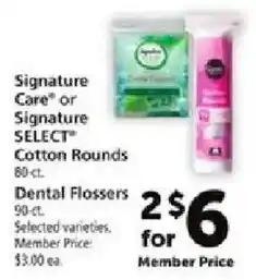 Safeway Signature Care or Signature Select Cotton Rounds offer
