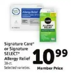Safeway Signature Care Allergy Relief offer