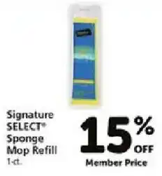 Safeway Signature Select sponge mop refill offer