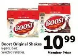 Safeway Boost Original Shakes offer