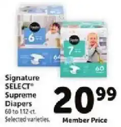 Safeway Signature Select Supreme Diapers offer
