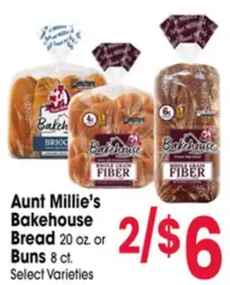 Jewel-Osco Aunt Millie's Bakehouse Bread 20 oz. or Buns 8 ct offer
