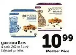 Safeway gomacro Bars offer