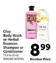 Safeway Olay Body Wash or Herbal Essences Shampoo or Conditioner offer